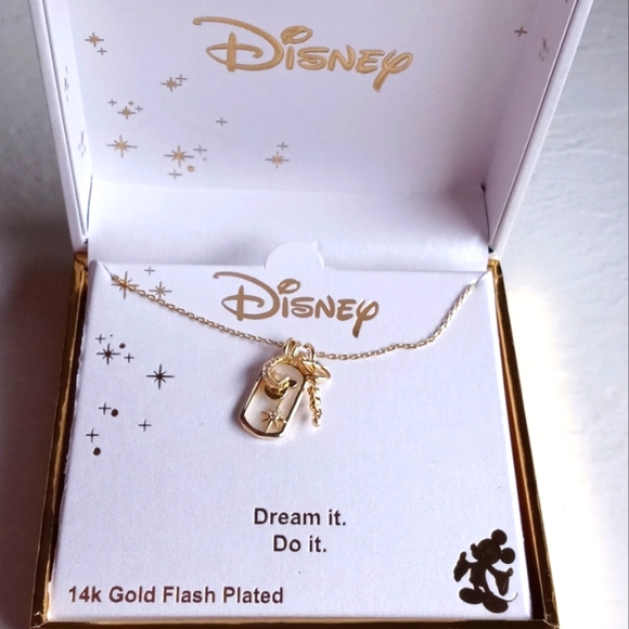 Disney Jewelry - Disney Mickey Mouse Charm Necklace Gold Plated